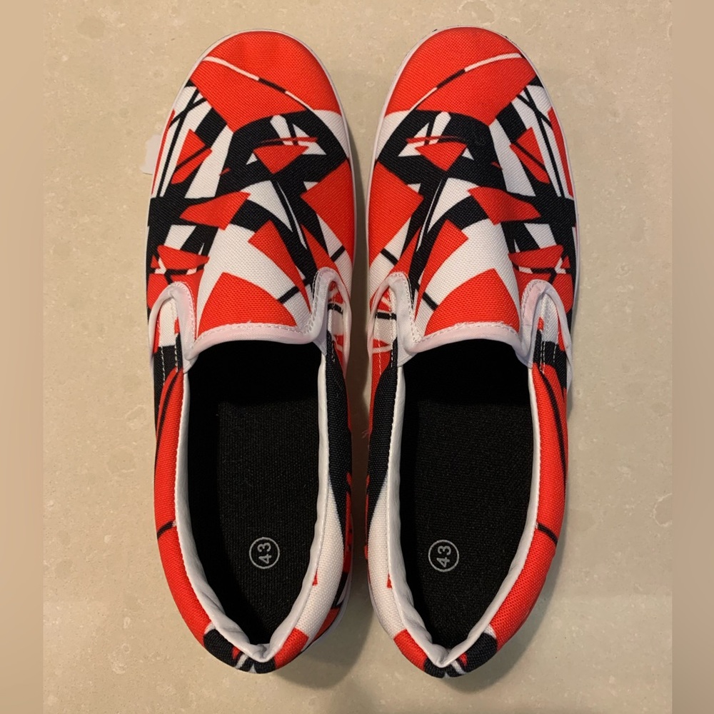 Brand New Van Halen style inspired slip on sneakers. Men’s 9.5 - Picture 3 of 4